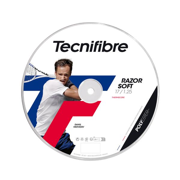 Tecnifibre Razor Soft 1,25 200m Svart - Tennis strenger